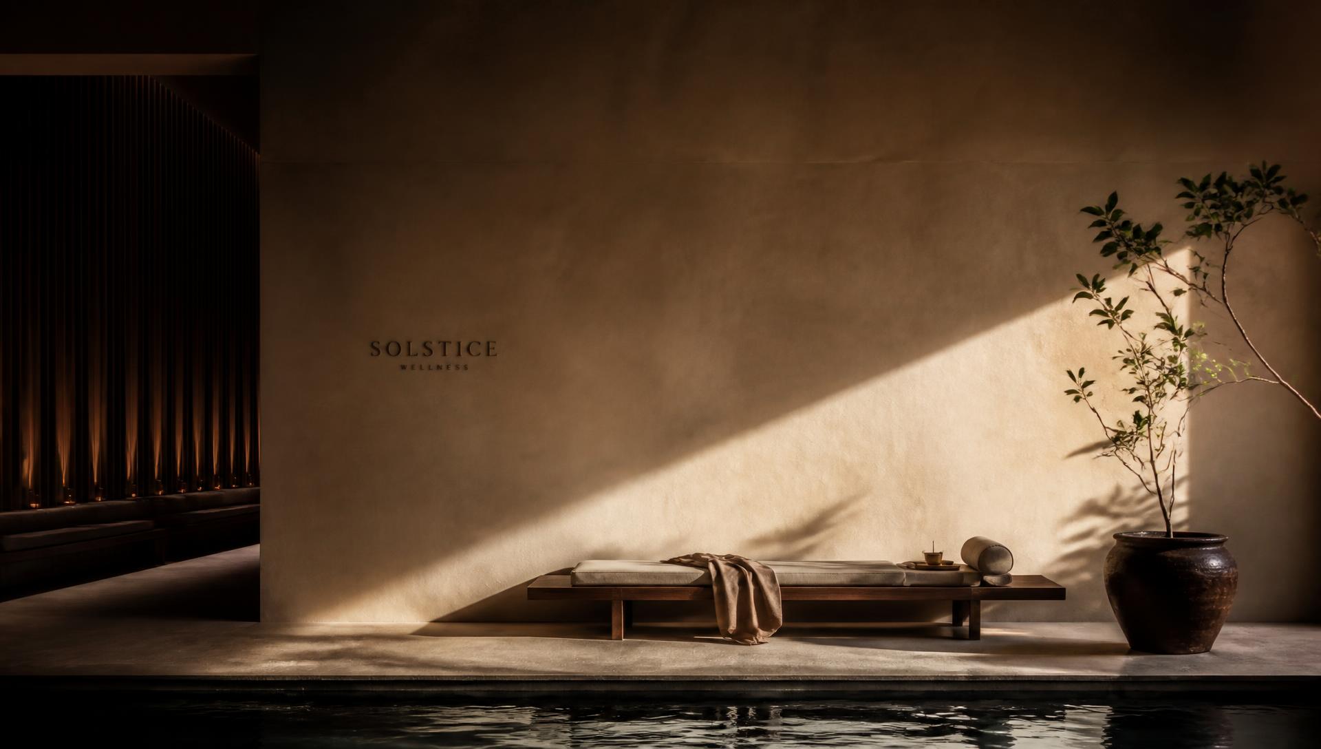 Aurelia homepage shown full width: warm ivory layout and soft treatment photography
